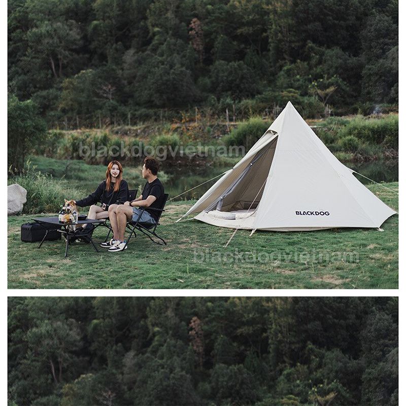 Lều glamping 3-4 người lục giác kim tự tháp BlackDog BD-ZP003