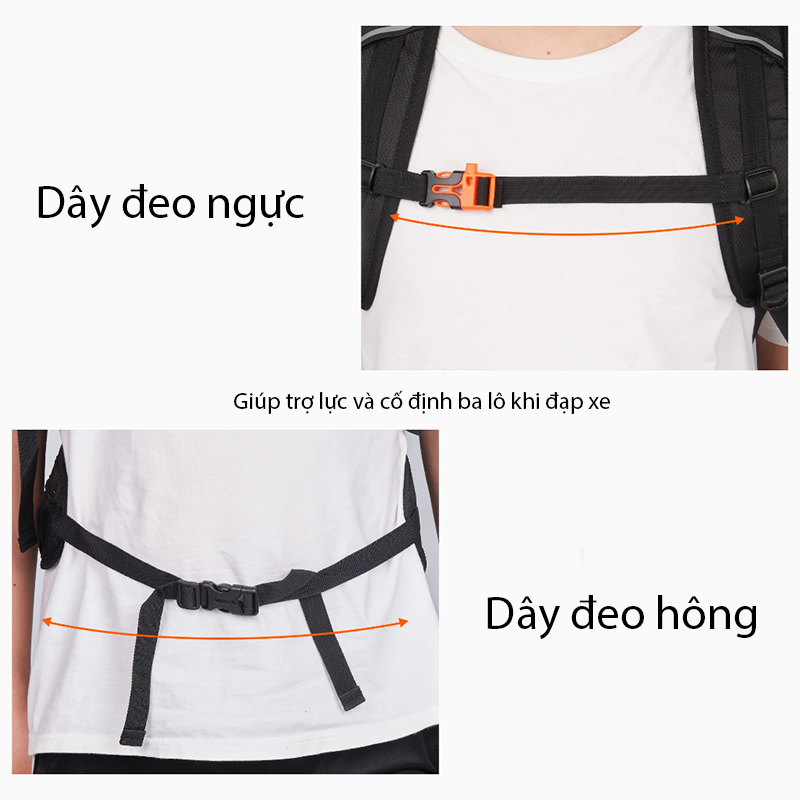 Ba lô xe đạp thể thao dã ngoại Naturehike CNK2300BB011 (Kèm túi nước)