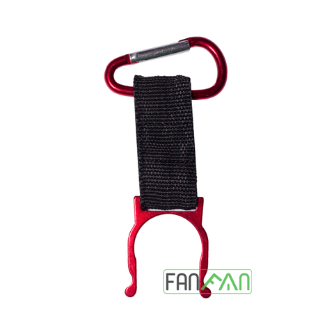 Móc nhôm kẹp chai nước (carabiner with bottle holder)