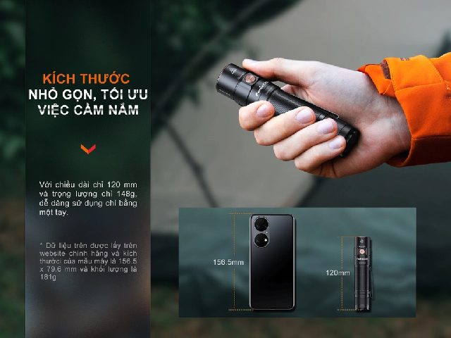 Combo đèn pin Fenix E35R & tản sáng AOD-S V2