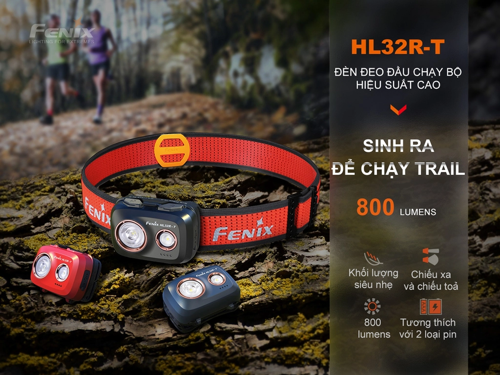 Đèn Pin Đội Đầu Fenix HL32R-T 800 Lumens