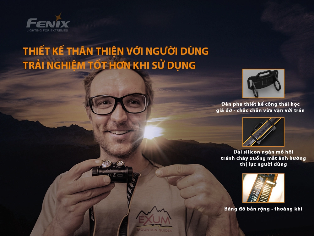 Đèn Pin Đội Đầu Fenix HM65R 1400 Lumens