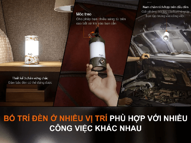 Đèn Pin Treo Lều Cắm Trại Fenix CL26R Pro 650LM