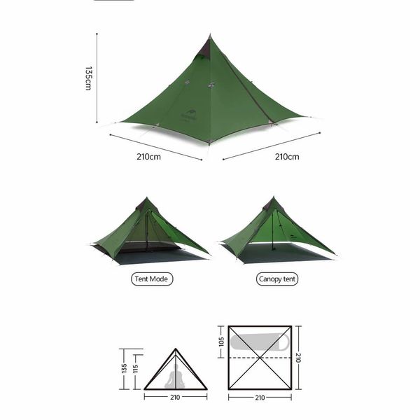 fanfan leu chop bushcraft 1 nguoi sieu nhe naturehike nh17t030