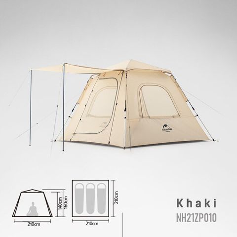 Lều tự bung glamping 3-4 người Naturehike Ango NH21ZP010