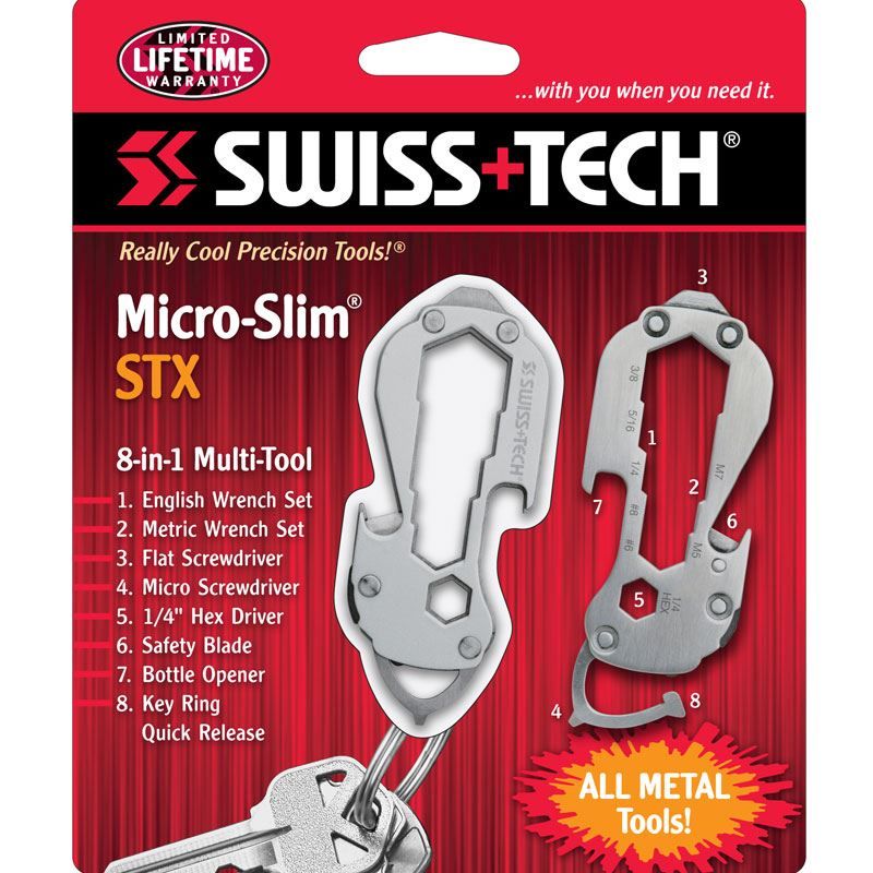 Móc khoá đa năng SWISS+TECH MICRO-SLIM STX 8-IN-1 ST67110