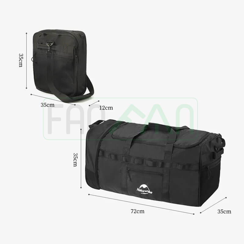 Túi trống kéo xếp gọn 88L Naturehike NH21LX003