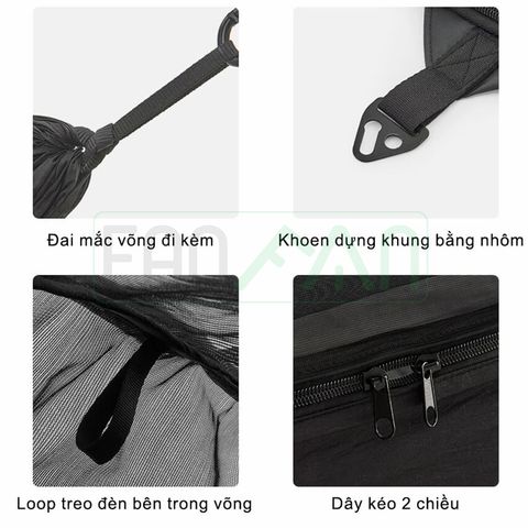 Võng mùng chống muỗi 3 trong 1 Naturehike CNH22HJ001