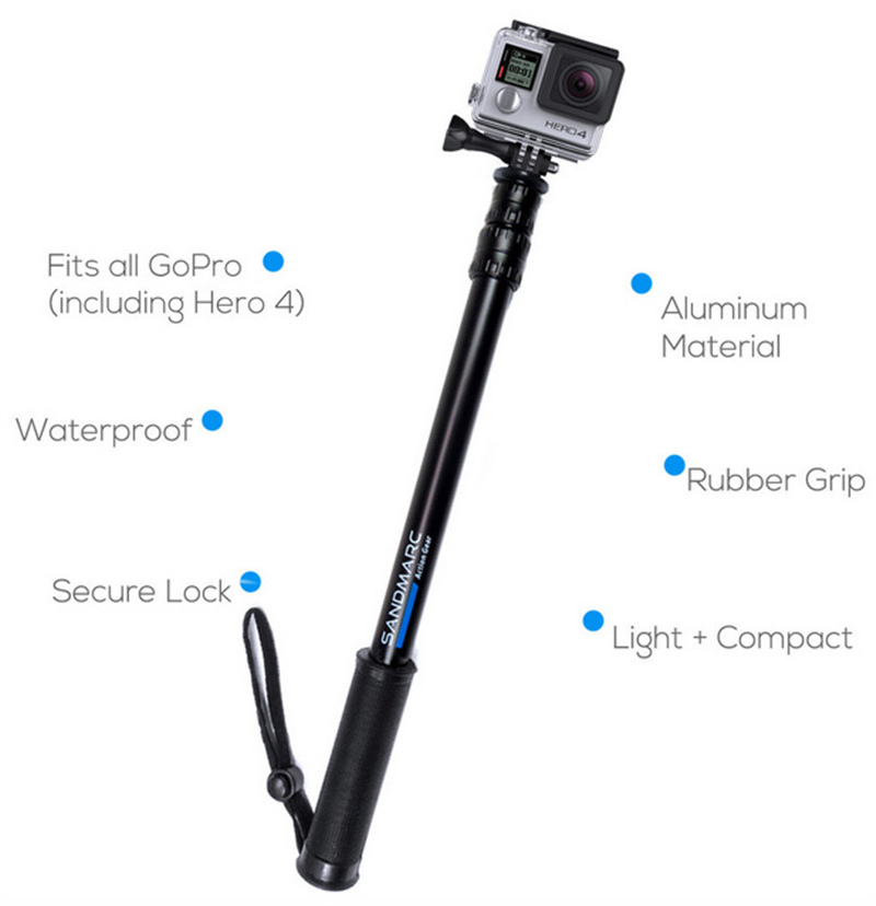 Gậy (Sào) gắn Gopro SANDMARC BLACK