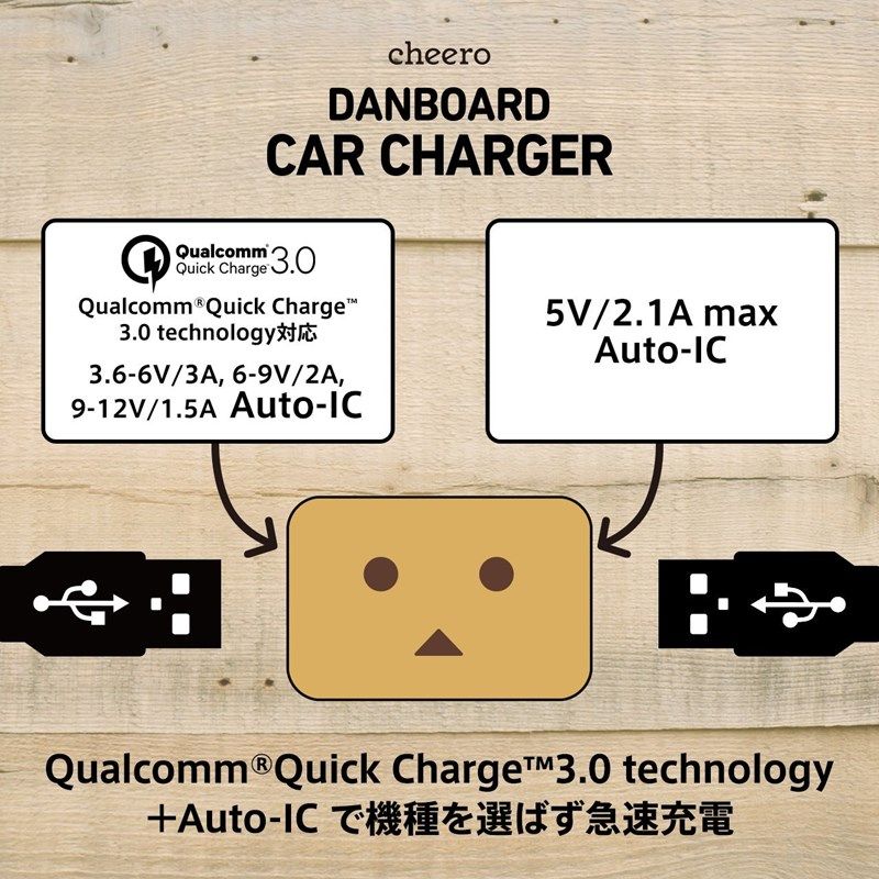 Sạc điện thoại cho xe oto cheero DANBOARD - Quick Charge 3.0 - CHE-312