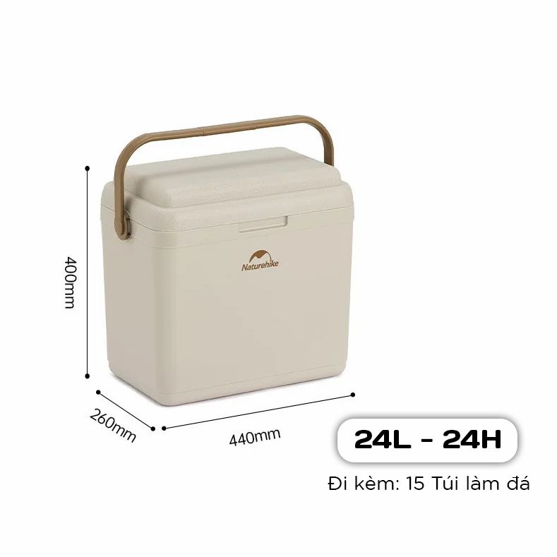 Thùng đá giữ lạnh dã ngoại kháng khuẩn 24h Naturehike CNK2300BS011