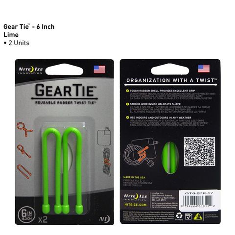 Bộ 2 Thanh buộc đồ GEAR TIE® RUBBER TWIST TIE™ 6