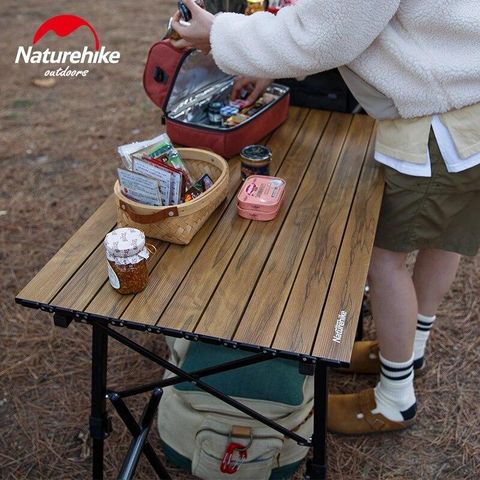 Bàn nhôm vân gỗ xếp gọn MW03 Naturehike NH19Z003-D