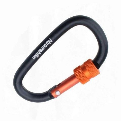 MÓC NHÔM CARABINER KHOÁ VẶN NATUREHIKE 8CM NH15A008-D