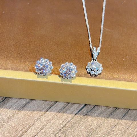  Vàng Trắng Đính Kim Cương Moissanite (set 1) 