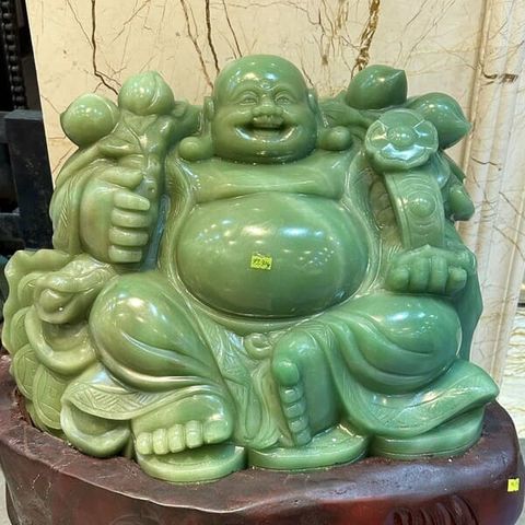  Tượng Phật Di Lặc Thạch Anh Xanh 99.3kg 
