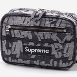Túi Supreme Fat Tip Jacquard Denim Waist Bag Grey SS22B15