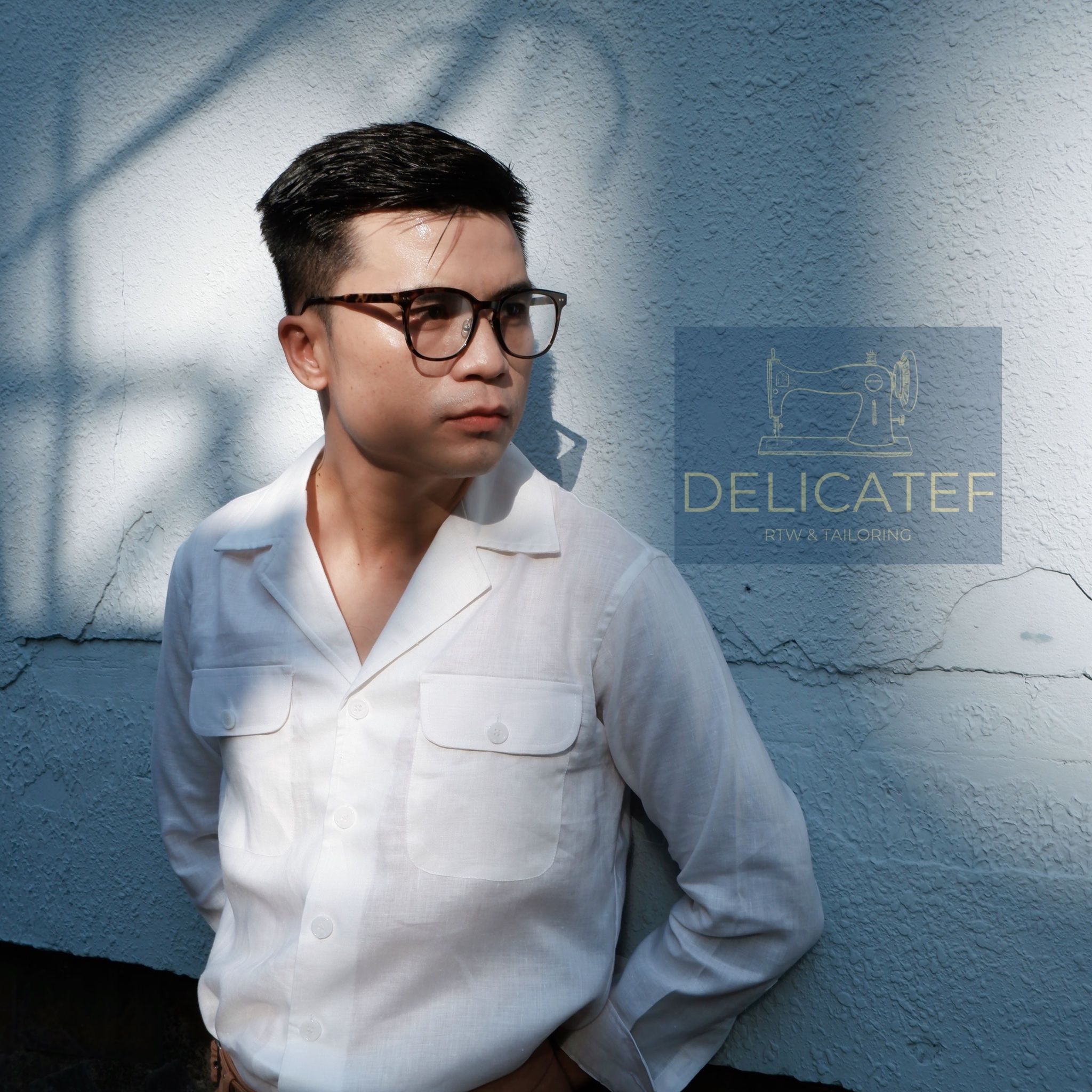 Sơ Mi Linen Trắng - Cổ Cuban