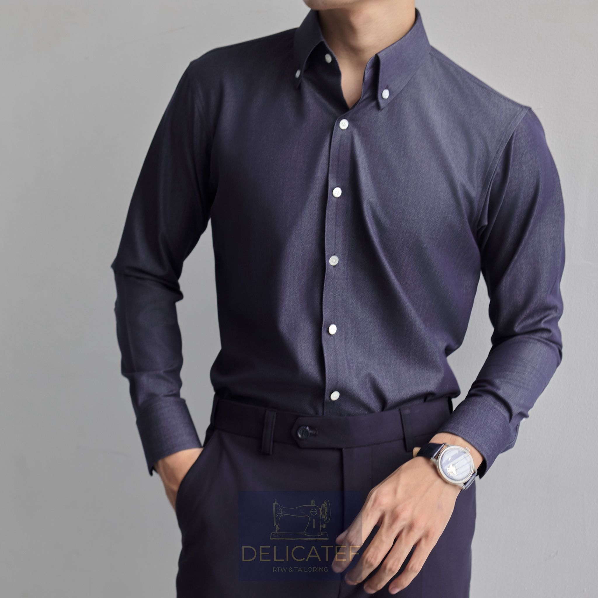 SƠ MI KHÔNG CẦN ỦI | DENIM CHAMBRAY XANH IDIGO