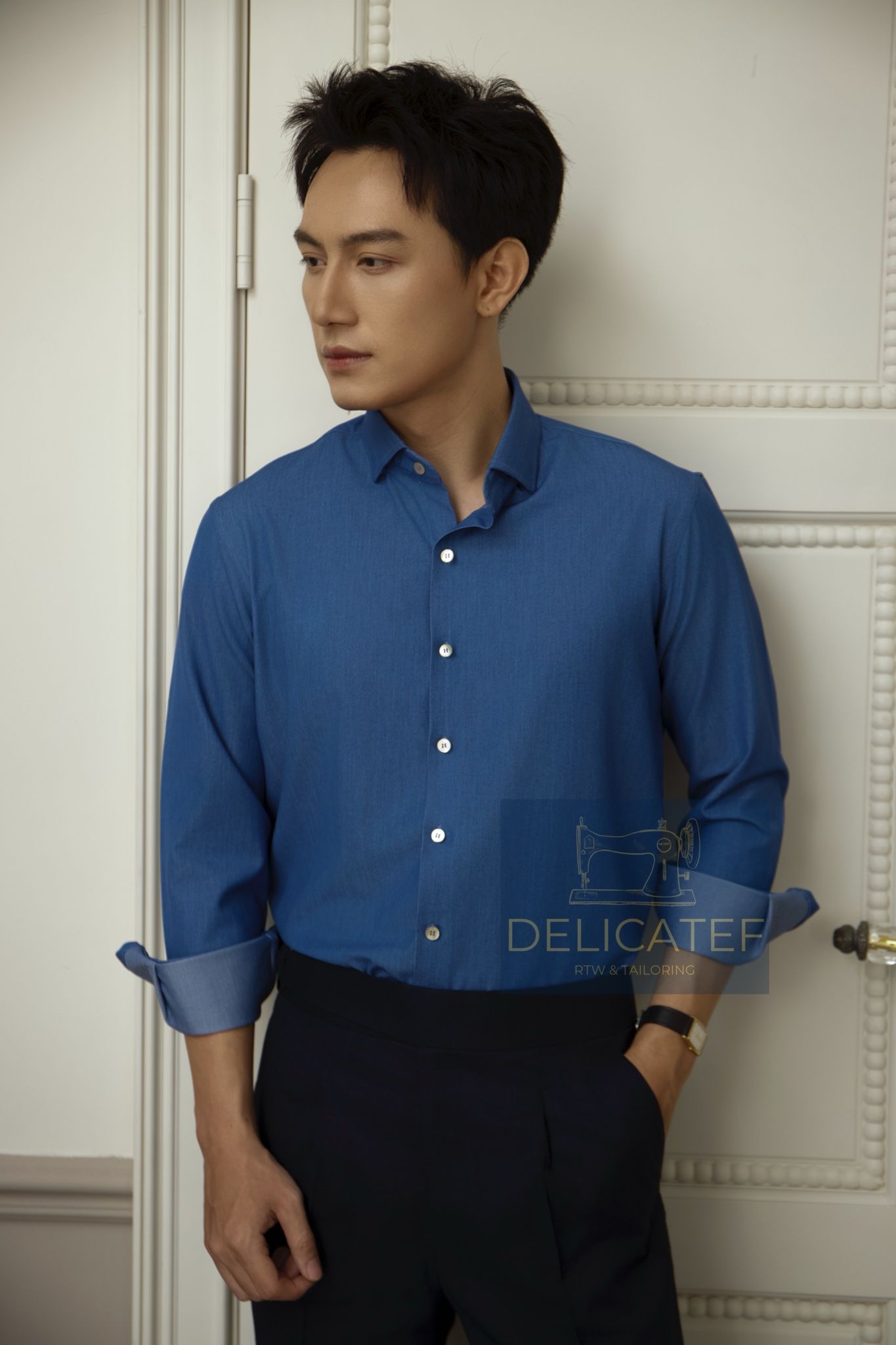 SƠ MI KHÔNG CẦN ỦI | DENIM CHAMBRAY LIGHT BLUE