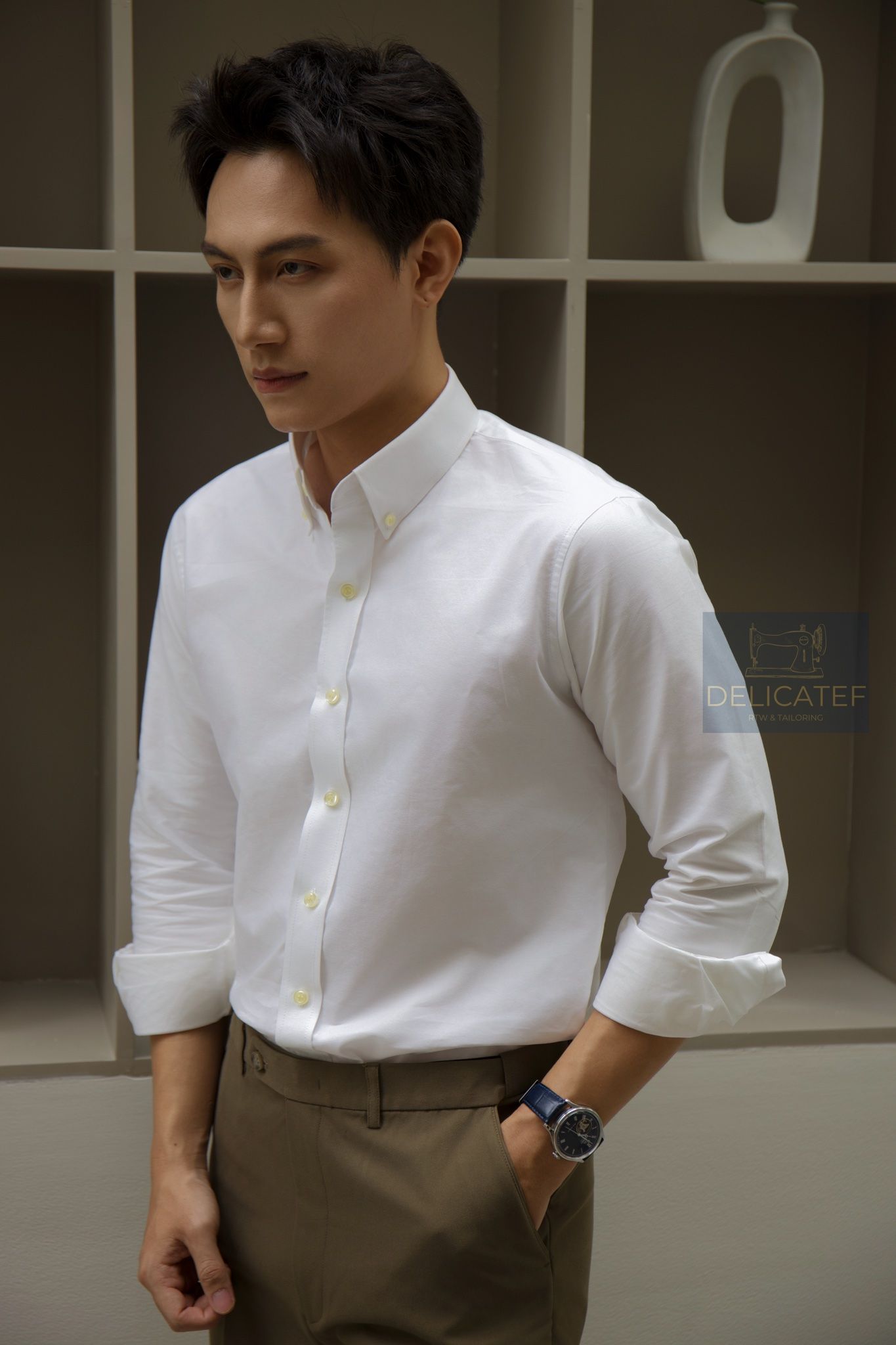 Oxford Shirt - Sơ mi Oxford màu trắng kem