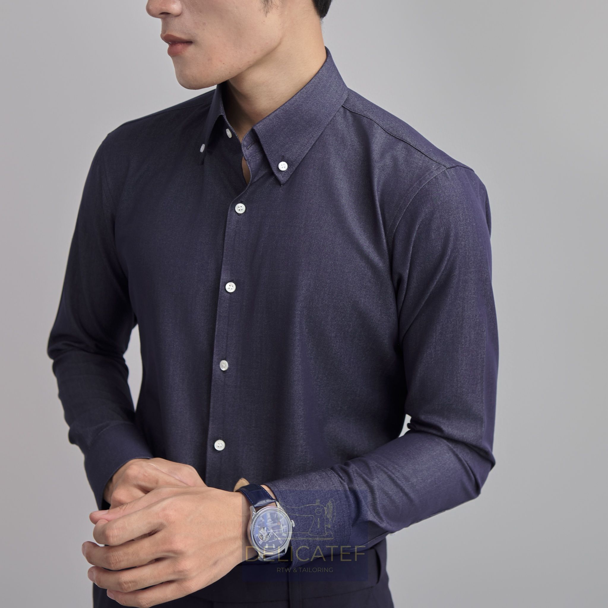 SƠ MI KHÔNG CẦN ỦI | DENIM CHAMBRAY XANH IDIGO