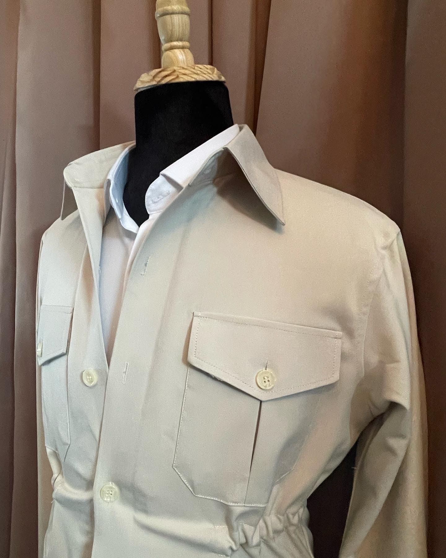 Áo Khoác Safari Màu Beige