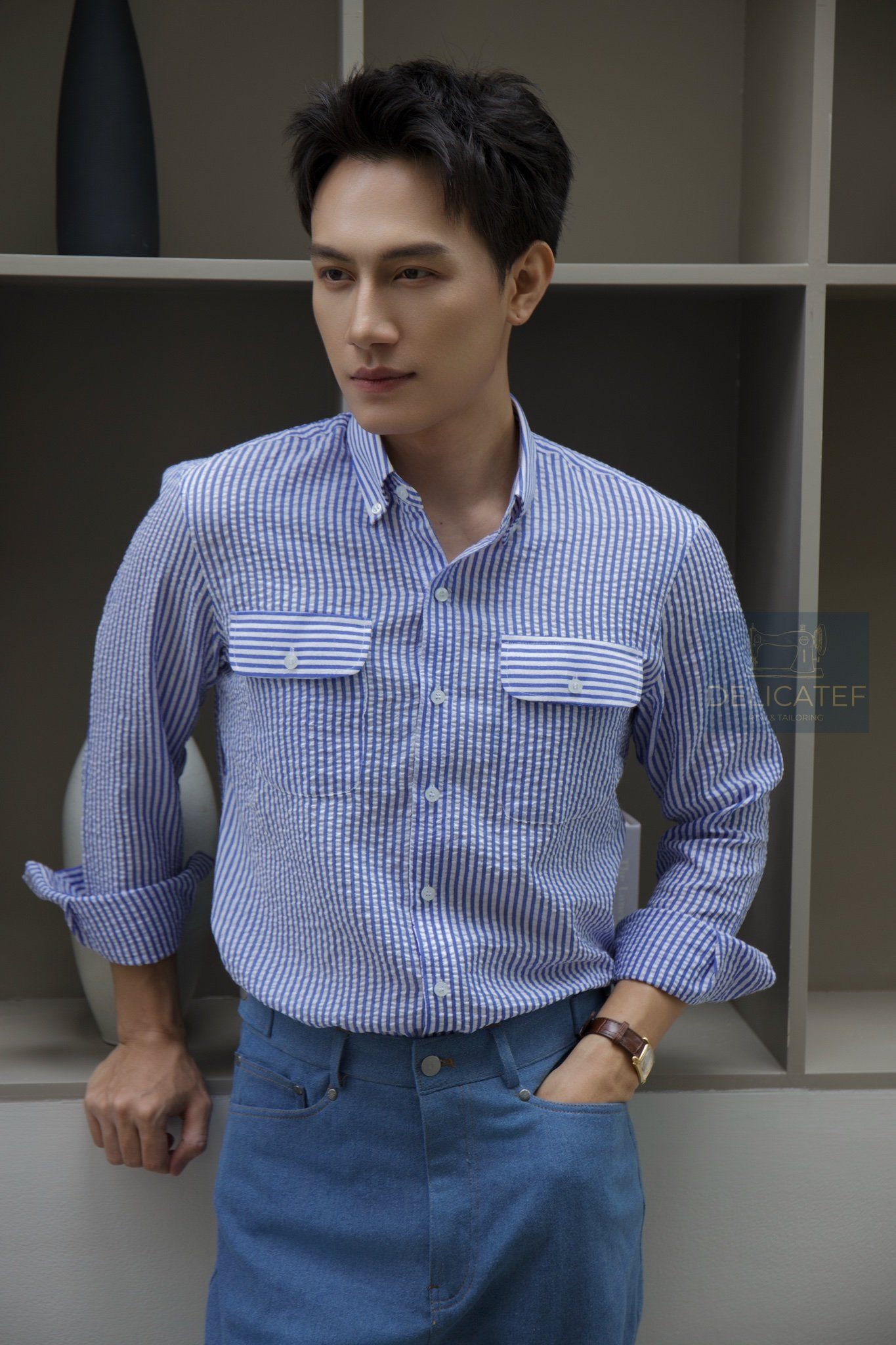 Cotton Seersucker Shirt