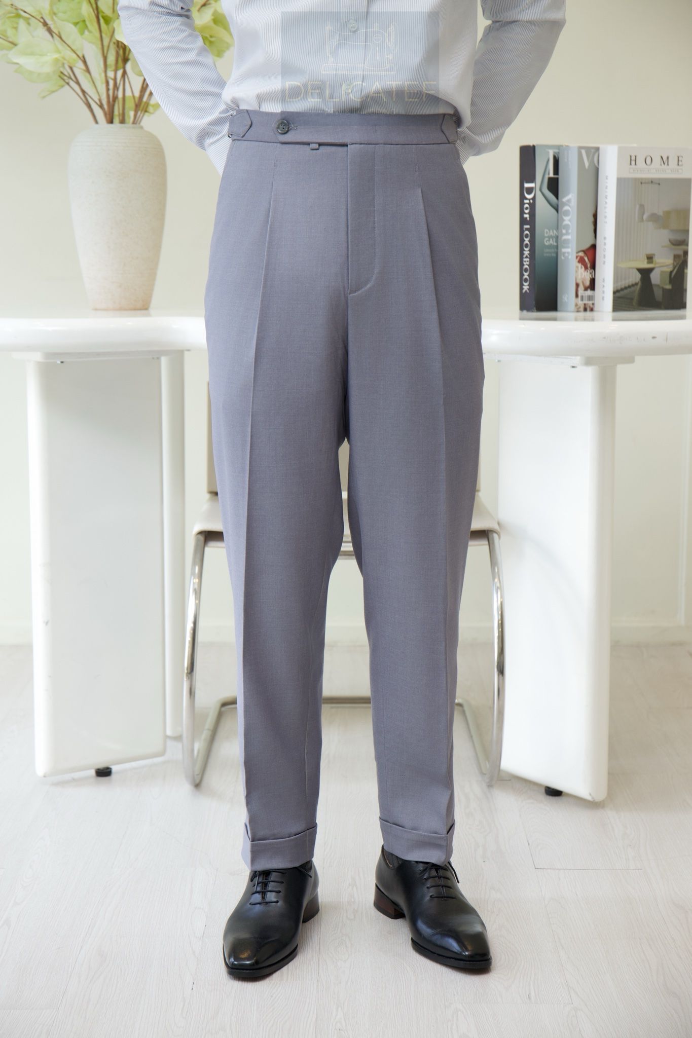 Quần Sidetab màu xám /Light Grey SideTab trousers