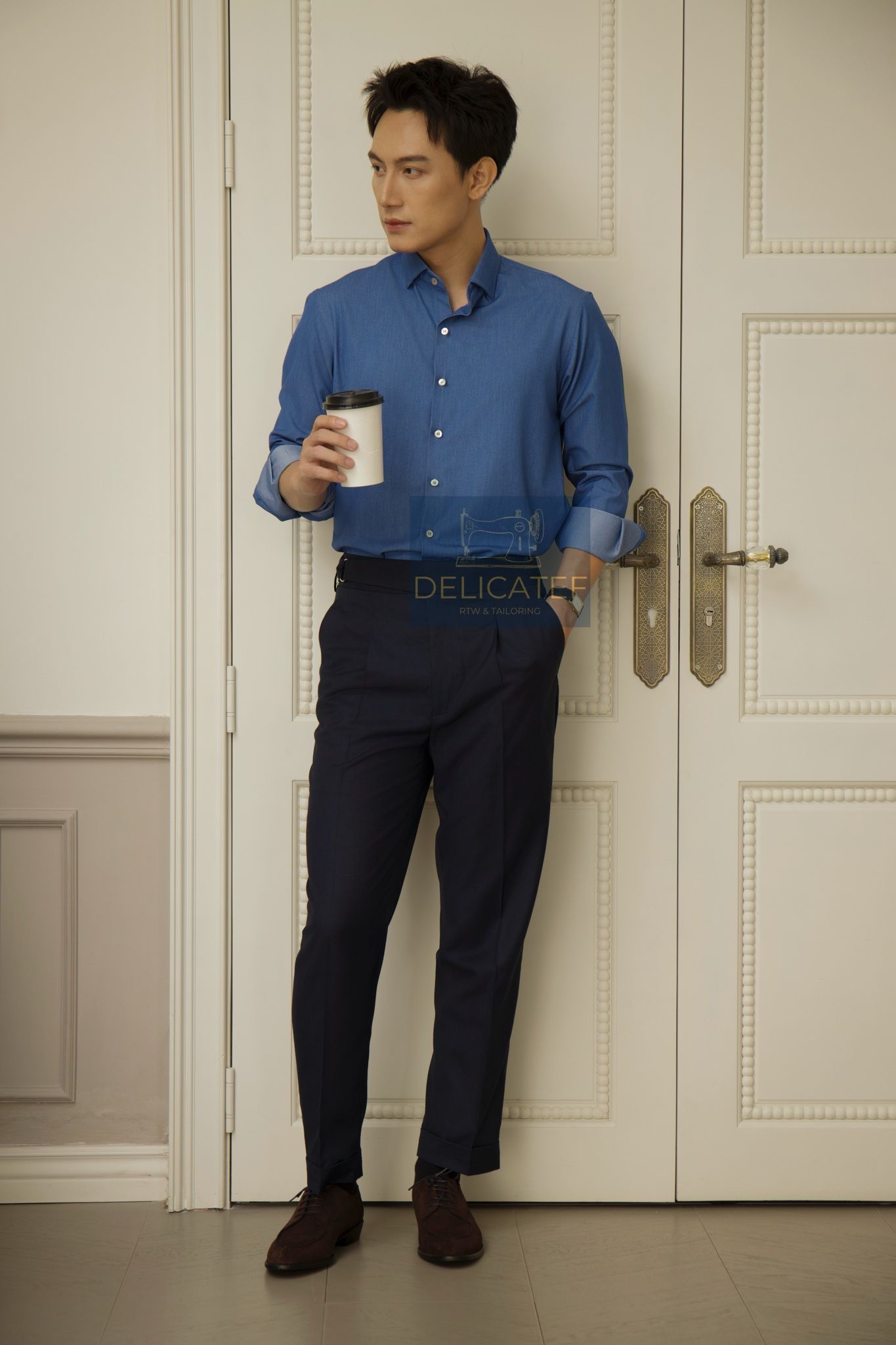 SƠ MI KHÔNG CẦN ỦI | DENIM CHAMBRAY LIGHT BLUE