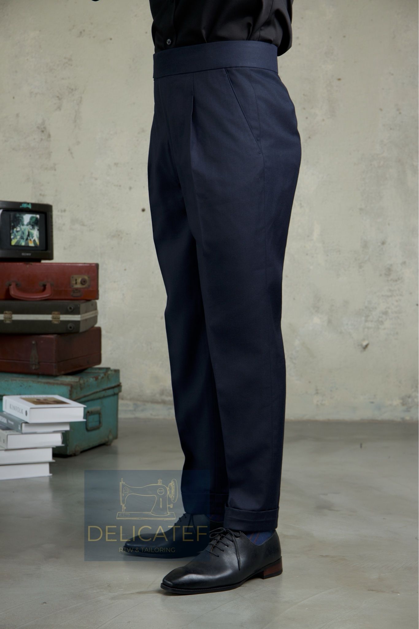 Quần Dring màu Xanh Navy xước V2