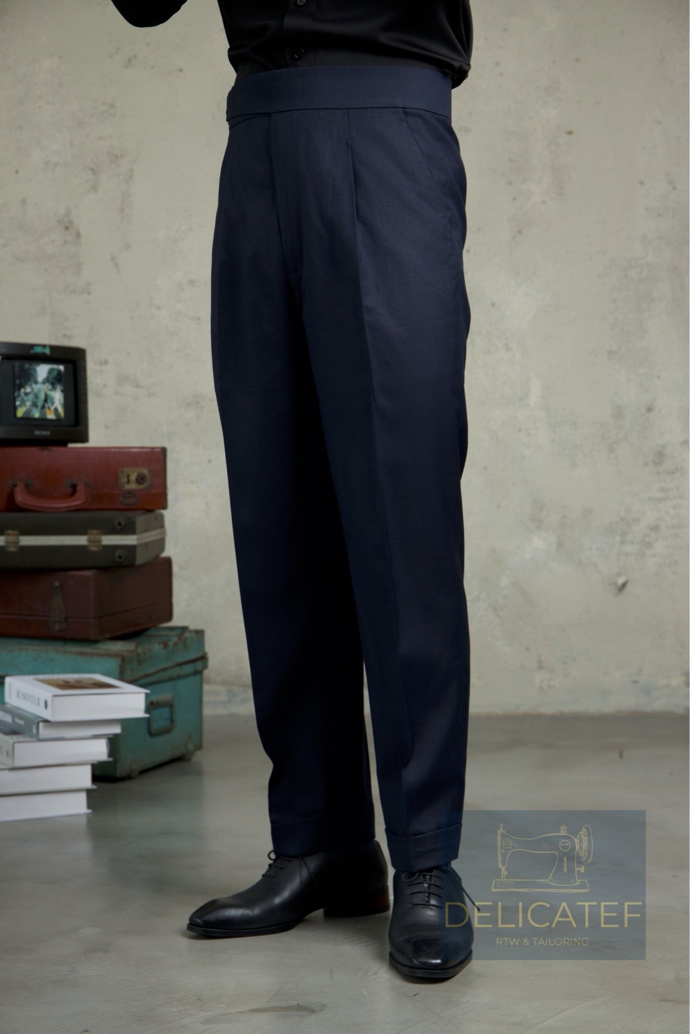 Quần Dring màu Xanh Navy xước V2