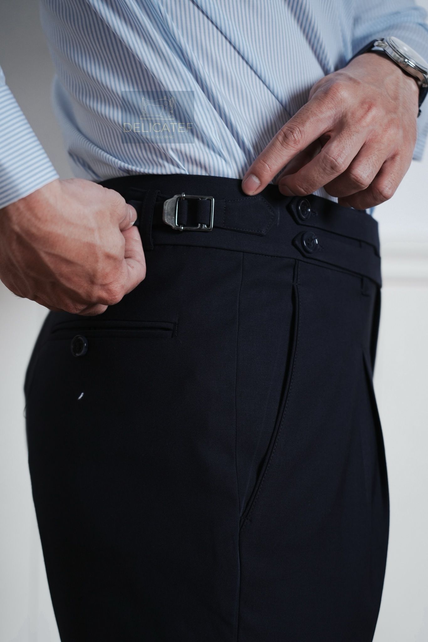Sidetab Trouser Navy Blue - Quần Sidetab xanh navy