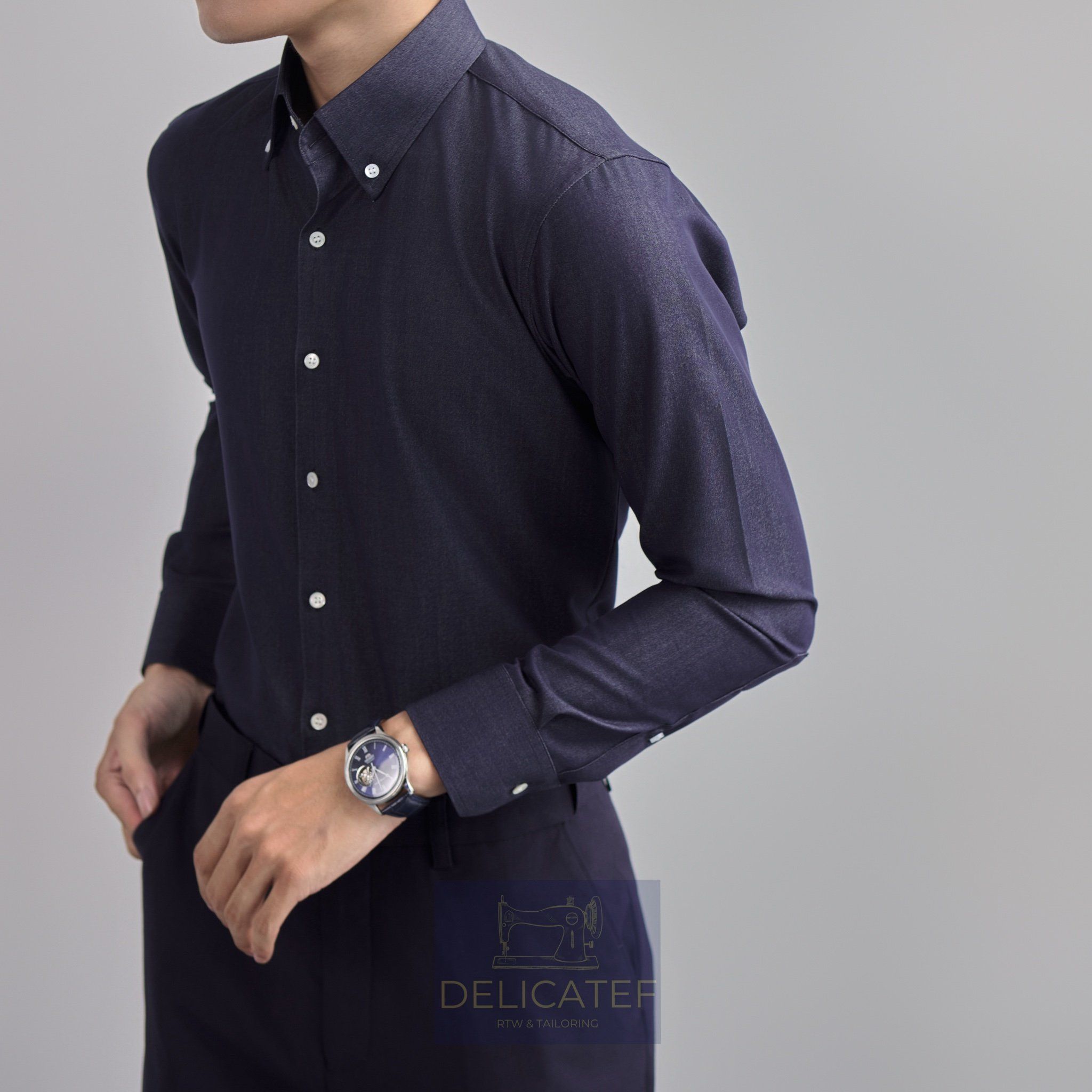 SƠ MI KHÔNG CẦN ỦI | DENIM CHAMBRAY XANH IDIGO