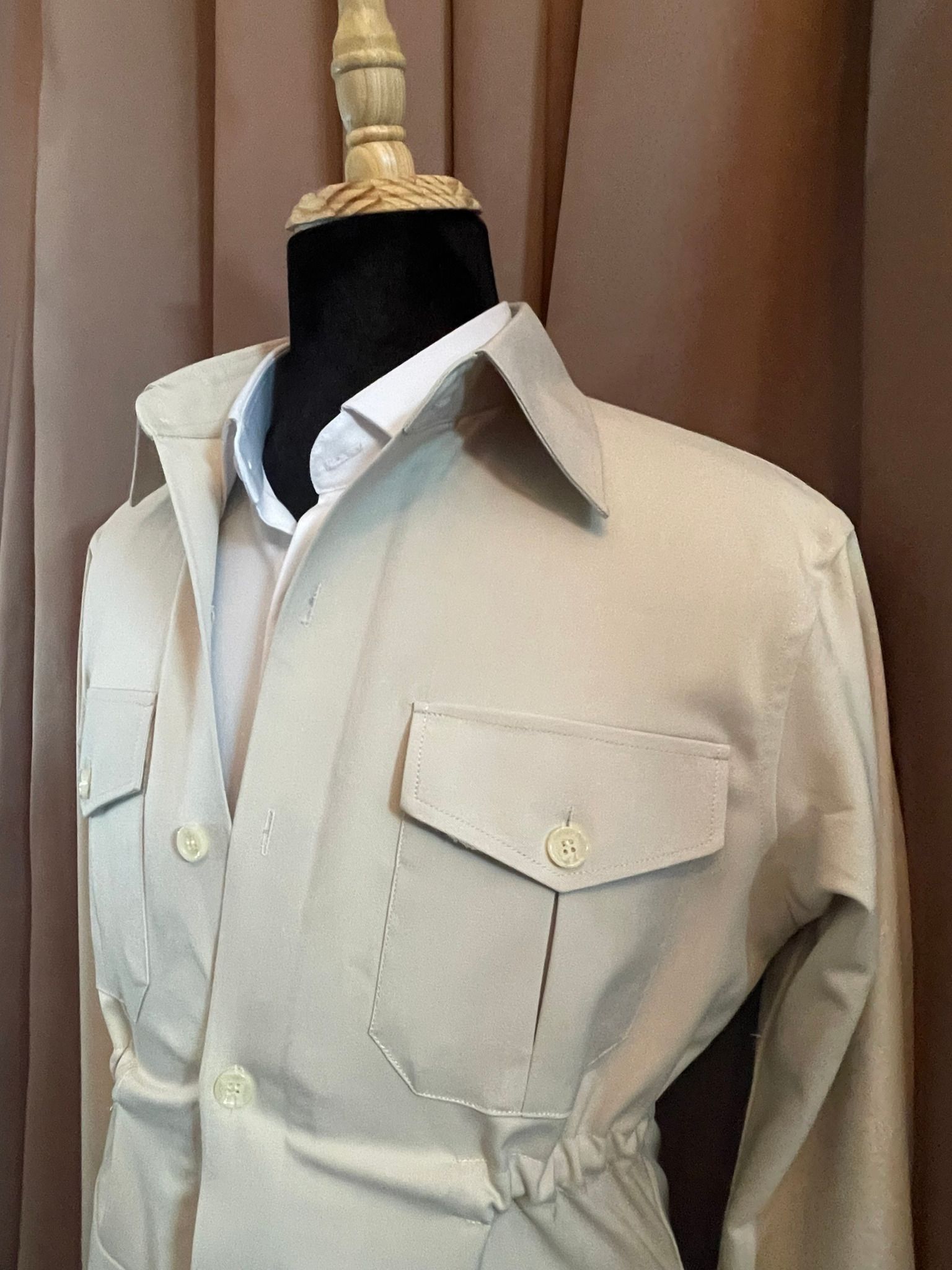 Áo Khoác Safari Màu Beige