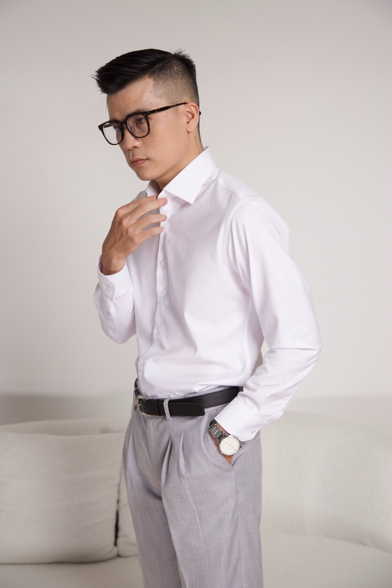 Áo sơ mi Trắng may đo