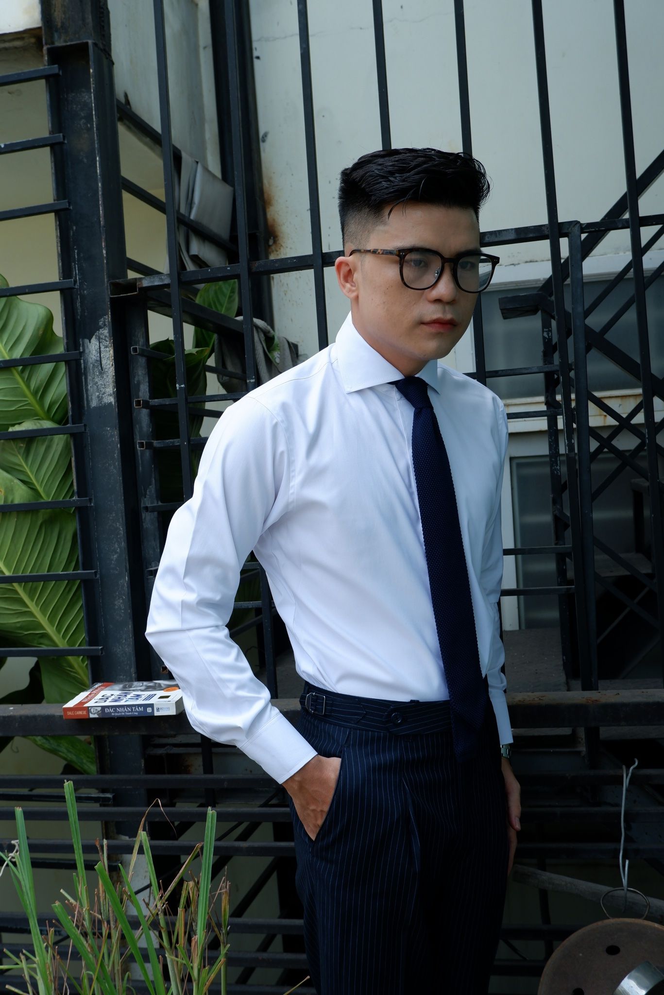 Sơ Mi Trắng Premium - Cutaway Collar