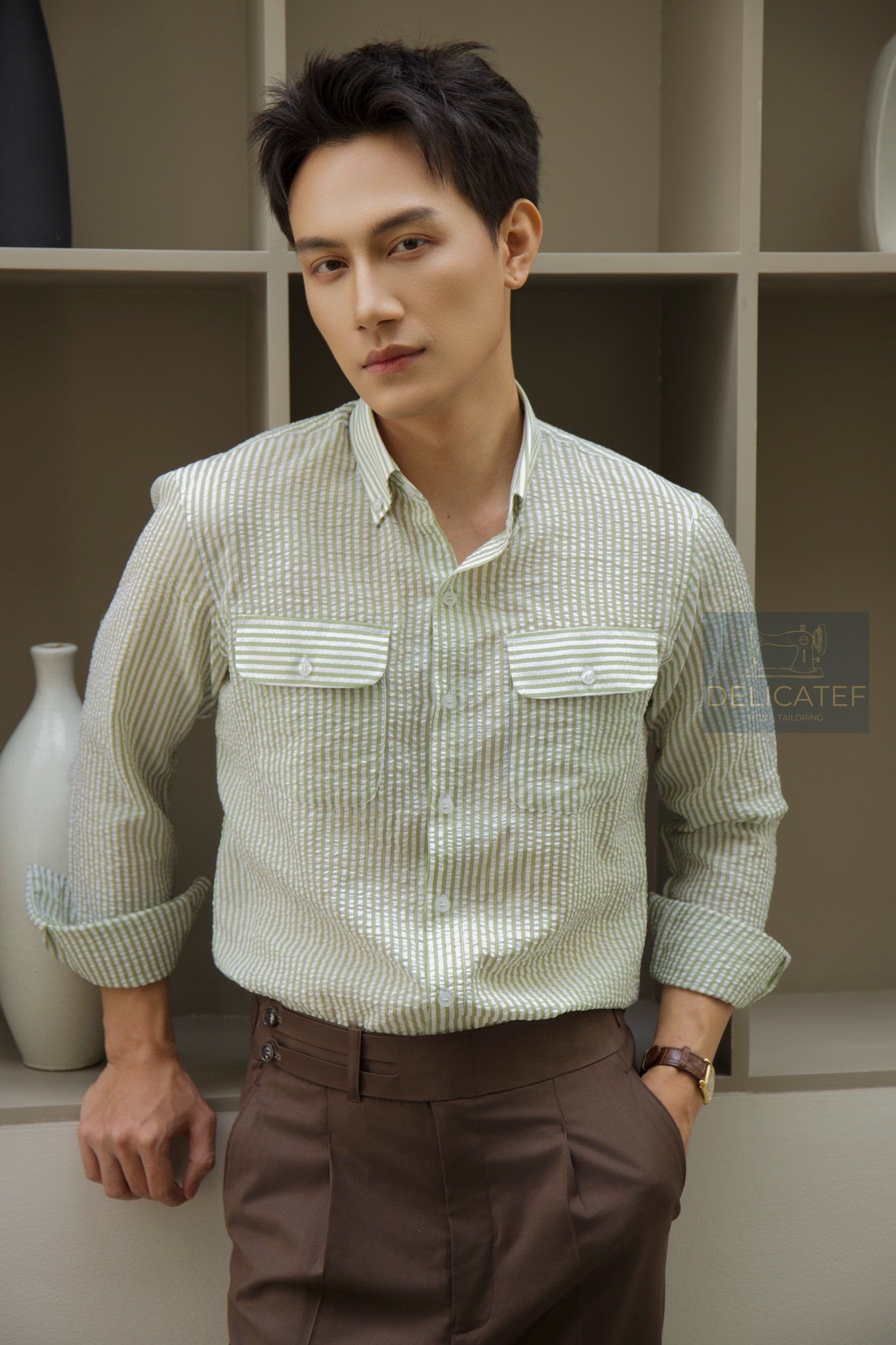 Cotton Seersucker Shirt