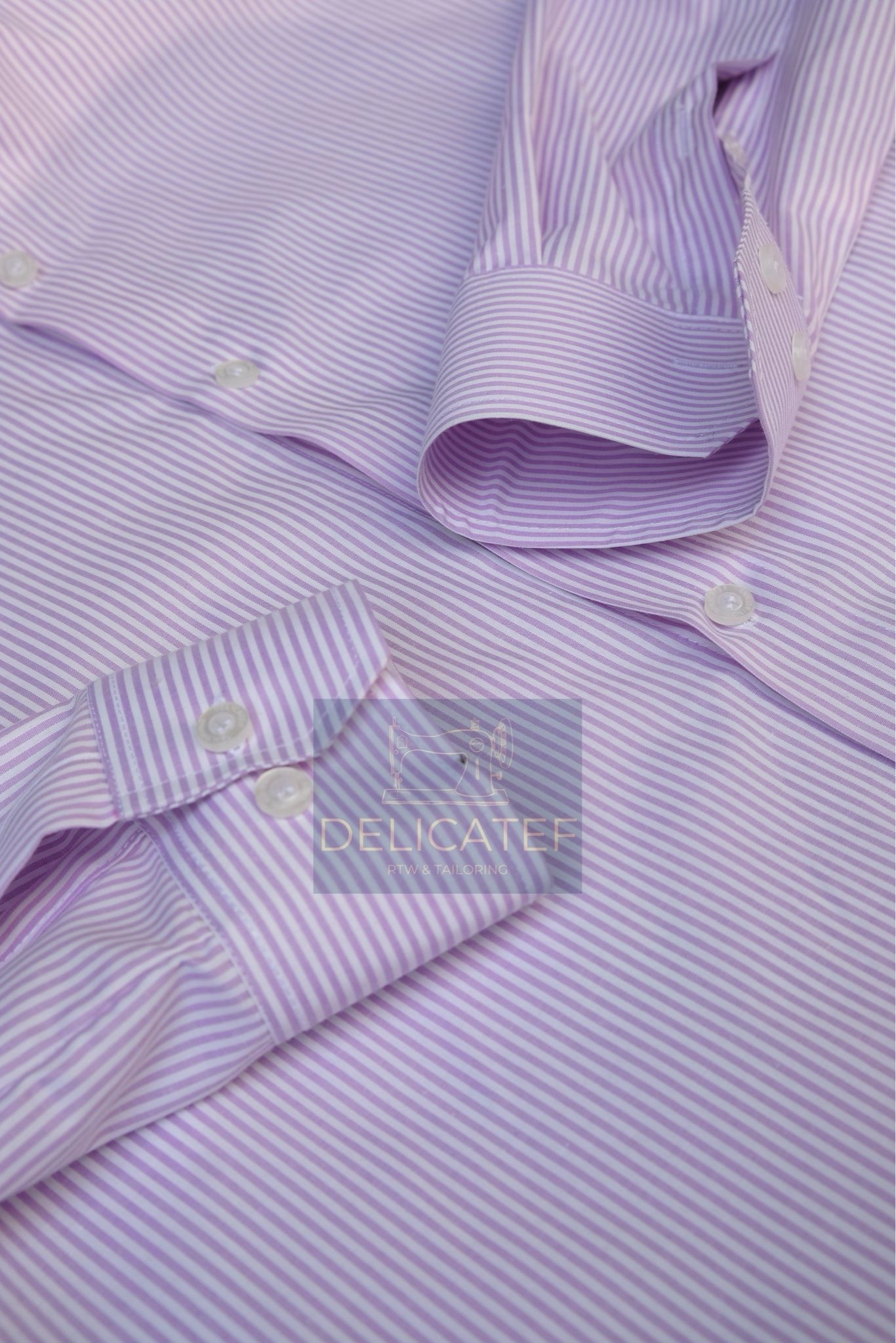 Sơ Mi Cotton Kẻ Tím Lợt nhẹ nhàng