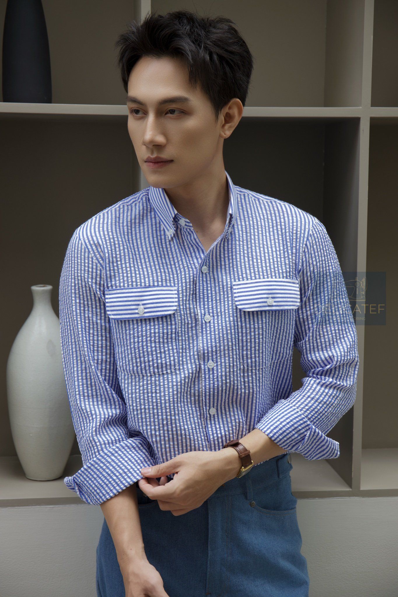 Cotton Seersucker Shirt