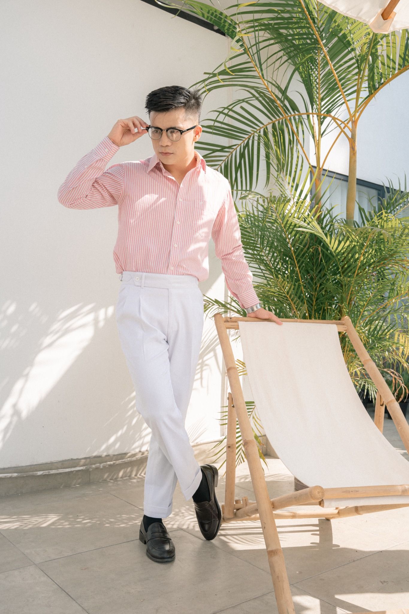 Quần âu sidetab trắng/ White Sidetab Trousers