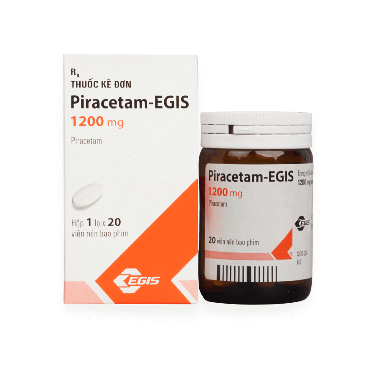 Piracetam-Egis (Piracetam 1200mg Hộp 20 viên)