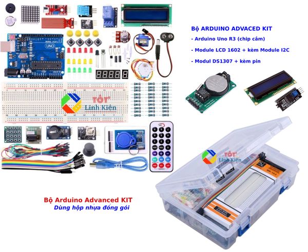 [Có VAT] Bộ Arduino Advanced Kit - Bộ học tập Arduino Uno R3 Nâng cao Kèm tài liệu