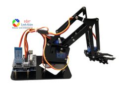 Bộ Cánh Tay Robot 4 Bậc Đầy Đủ Điều Khiển Bluetooth qua điện thoại - Arm 4DOF Arduino Uno R3 Control