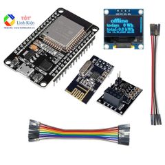 Combo OpenDTU / AhoyDTU Đọc Dữ Liệu Biến Tần Hoymiles DIY Màn hình OLED + ESP32 + NRF24L01+ Đế chuyển nguồn + Dây Nối