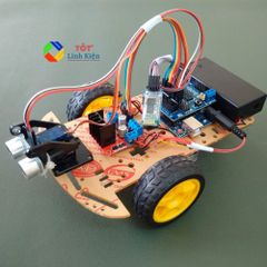 Bộ Xe Car Robot 3 Bánh Điều Khiển Bluetooth, Hồng Ngoại, Tránh Vật Cản - Arduino [Car Kit 4]