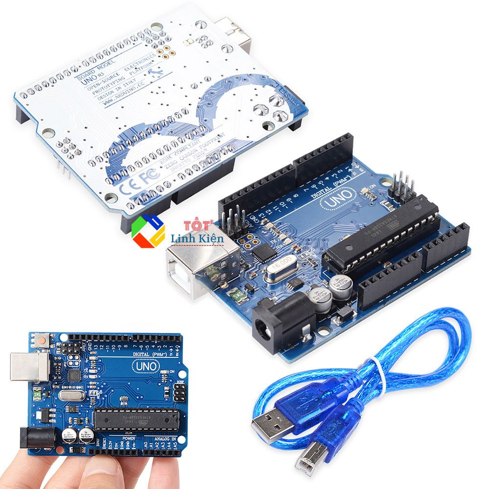 Arduino Uno R3 Chíp Cắm Atmega328P Kèm Cáp