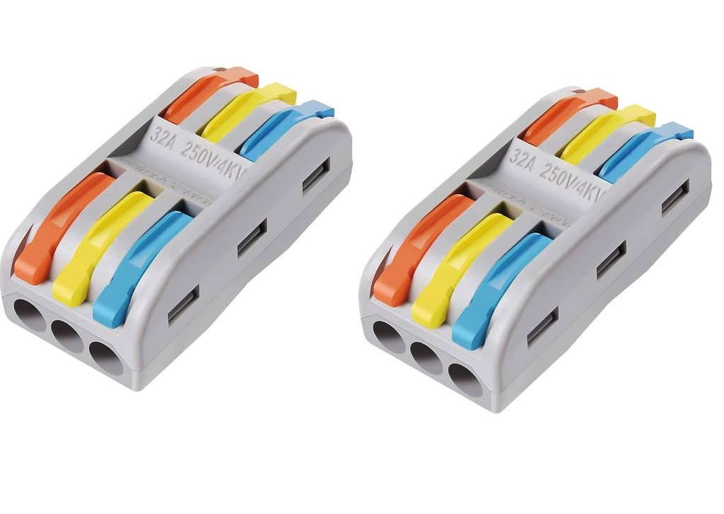 Đầu nối dây PCT-2-3 3 khe Wire Connector 250V 32A/4KV - Cút nối dây điện nhanh 3 khe loại tốt