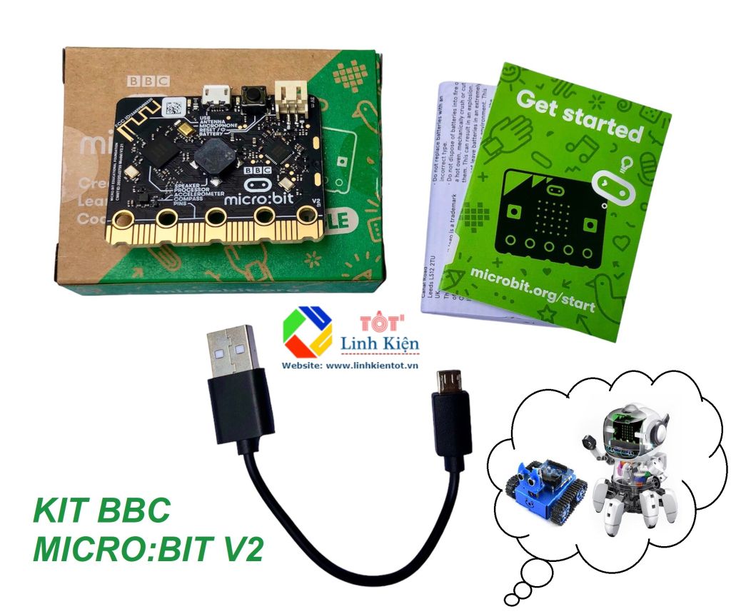 [Kèm tài liệu] Bộ học tập lập trình Microbit khởi đầu V2 - BBC Micro:bit starter kit V2