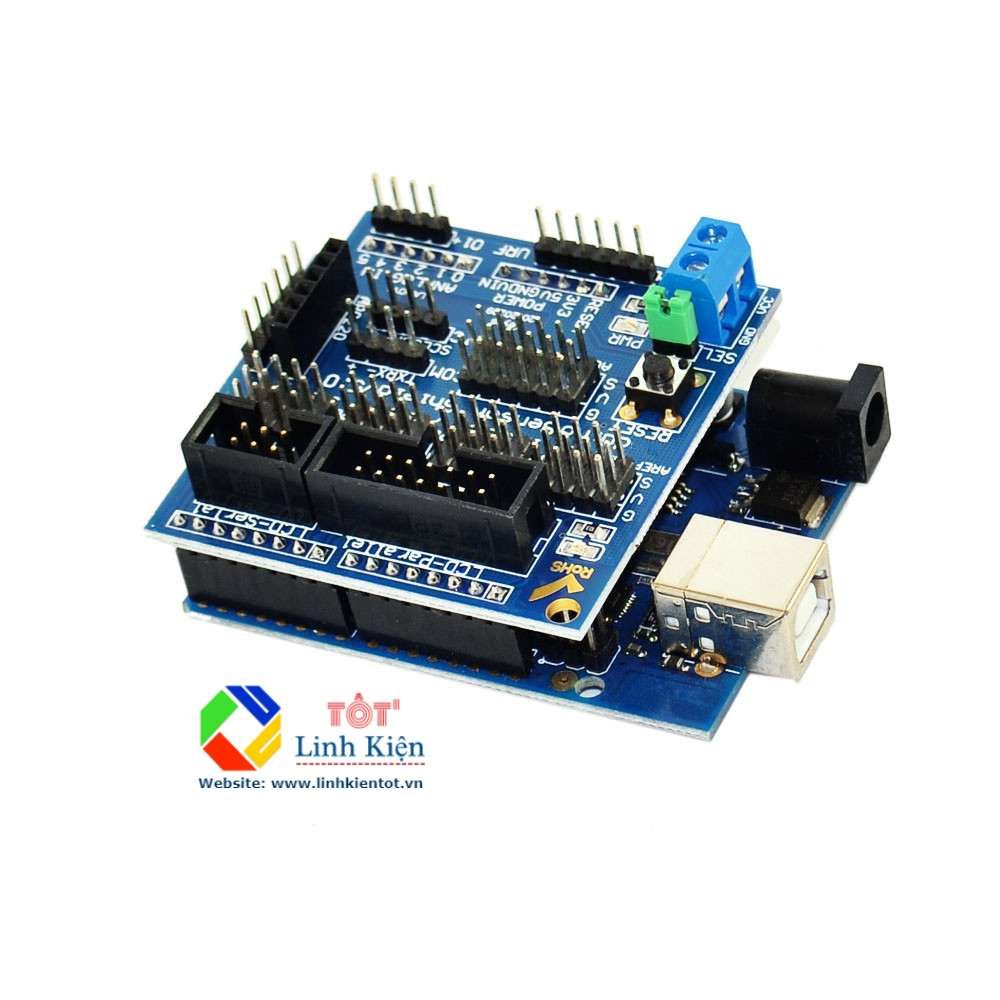 Arduino Uno R3 Sensor Shield V5.0 mở rộng chân để kết nối cảm biến